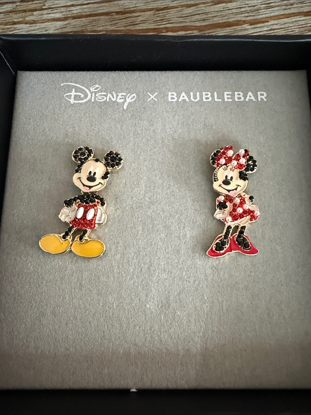 Kids Mickey & Minnie Stud Earrings - Red, Yellow, Black